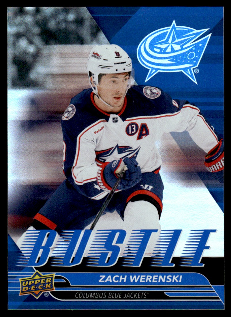 2025-26 Upper Deck Series 1 Bustle Zach Werenski Columbus Blue
