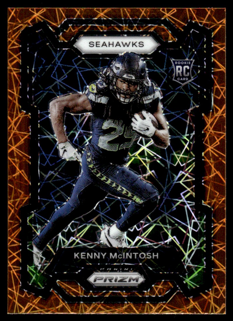 2023 Panini Prizm Orange Lazer Kenny McIntosh Rookie Seattle