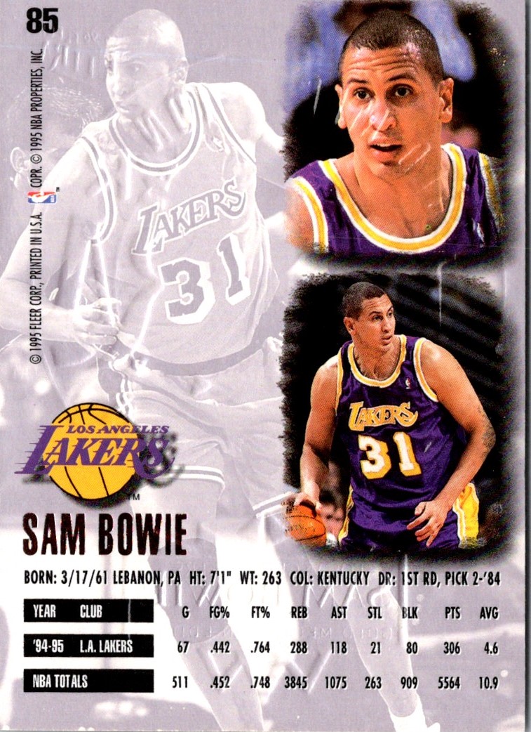 Sam hot sale bowie lakers