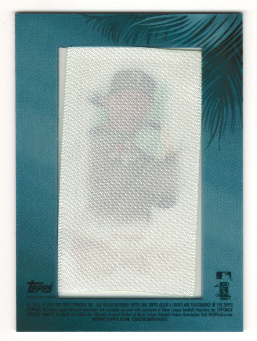 2015 Allen & Ginter Framed Mini Silk Starling Marte card back image