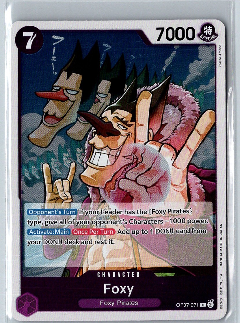 Pokémon Card+ ONE PIECE Card 2023 ONE PIECE CARD GAME FOXY RARE HOLO #OP07-071 | eBay