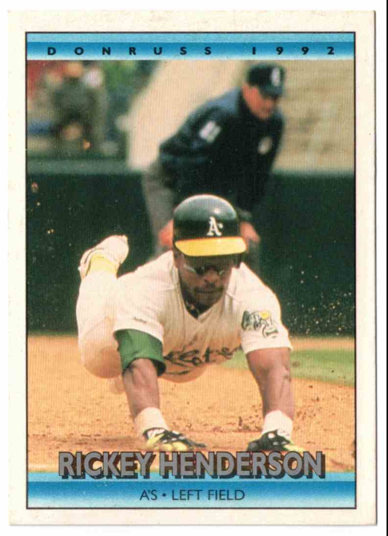 1992 Donruss Rickey Henderson Nm-Mt Error Card ##193