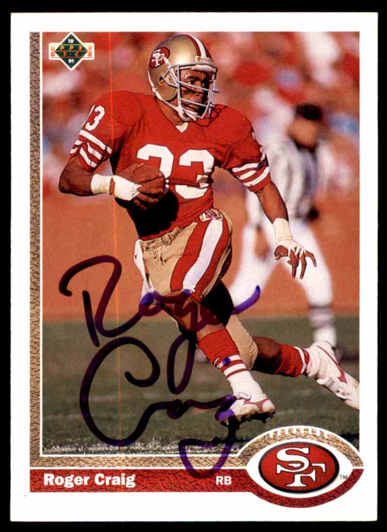 Roger Craig Signed Football Trading Card Autographed