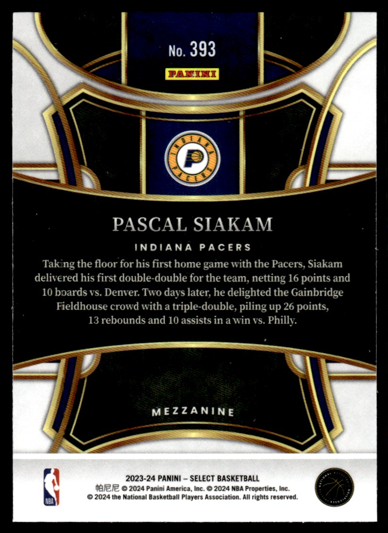 Pascal Siakam ゲームジャージ(2023HOME)L 2023-24 Panini Select - Pascal Siakam #393 for sale | eBay