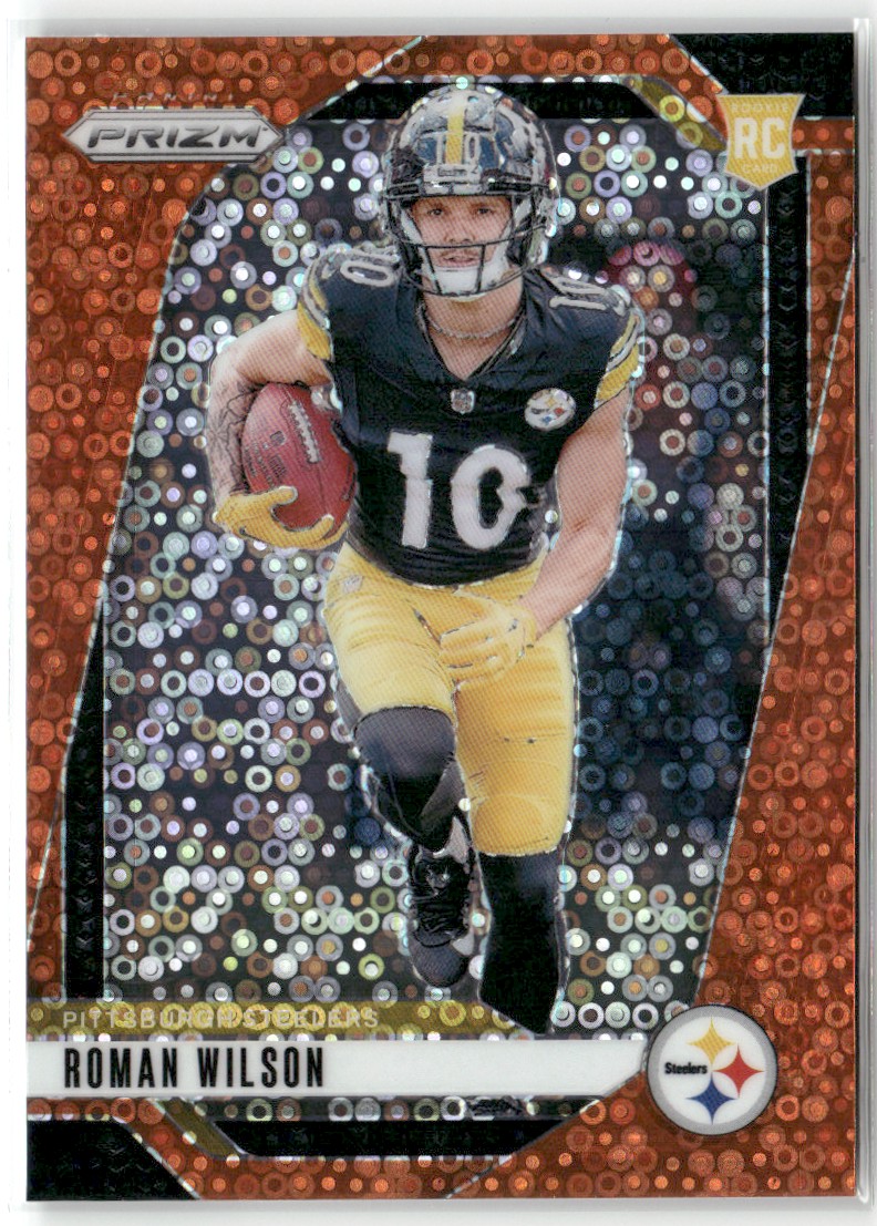 2024 PANINI PRIZM ORANGE DISCO ROMAN WILSON PITTSBURGH STEELERS RC