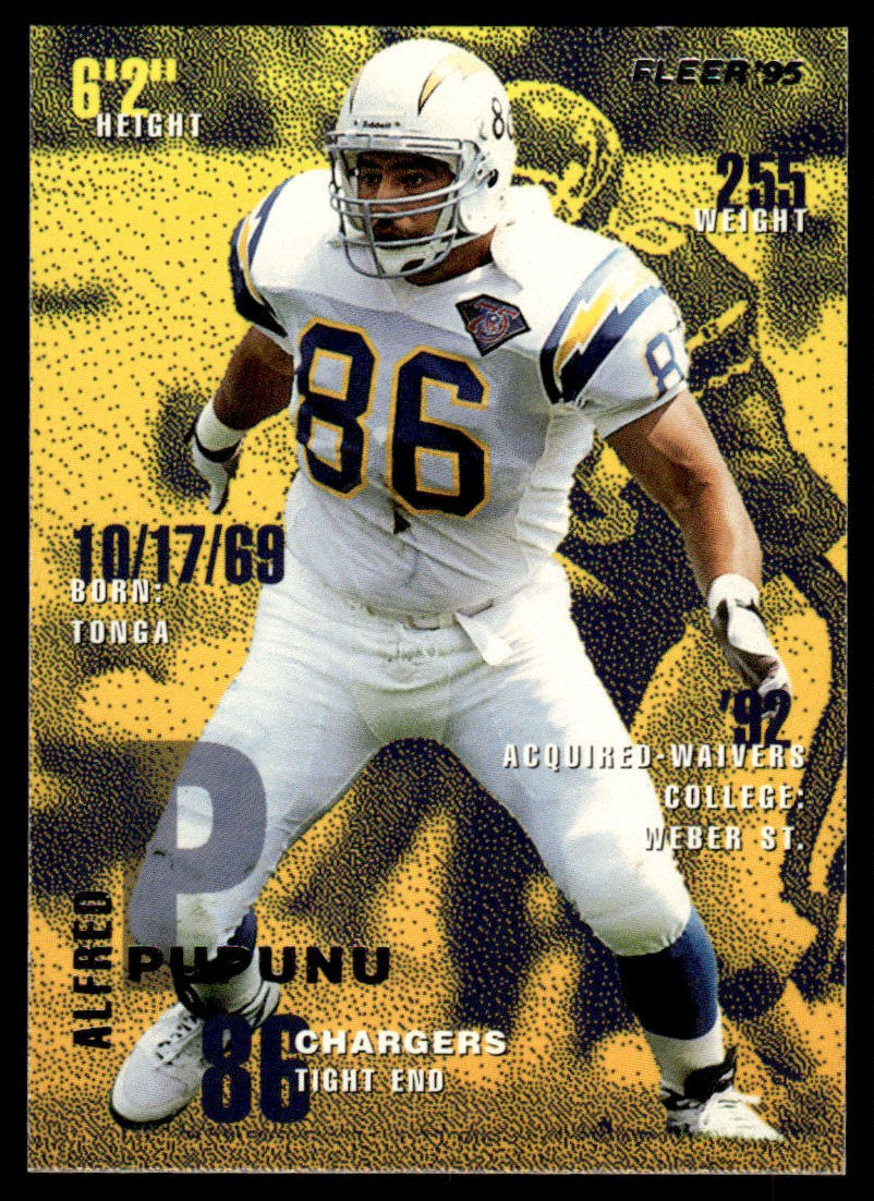 アルカポネ88 1995 Fleer #337 Alfred Pupunu Rookie San Diego Chargers | eBay