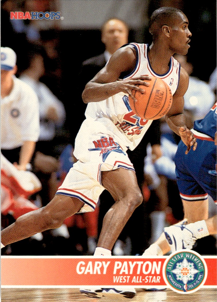 1994-95 NBA Hoops Basketball Card Gary Payton Seattle SuperSonics #245