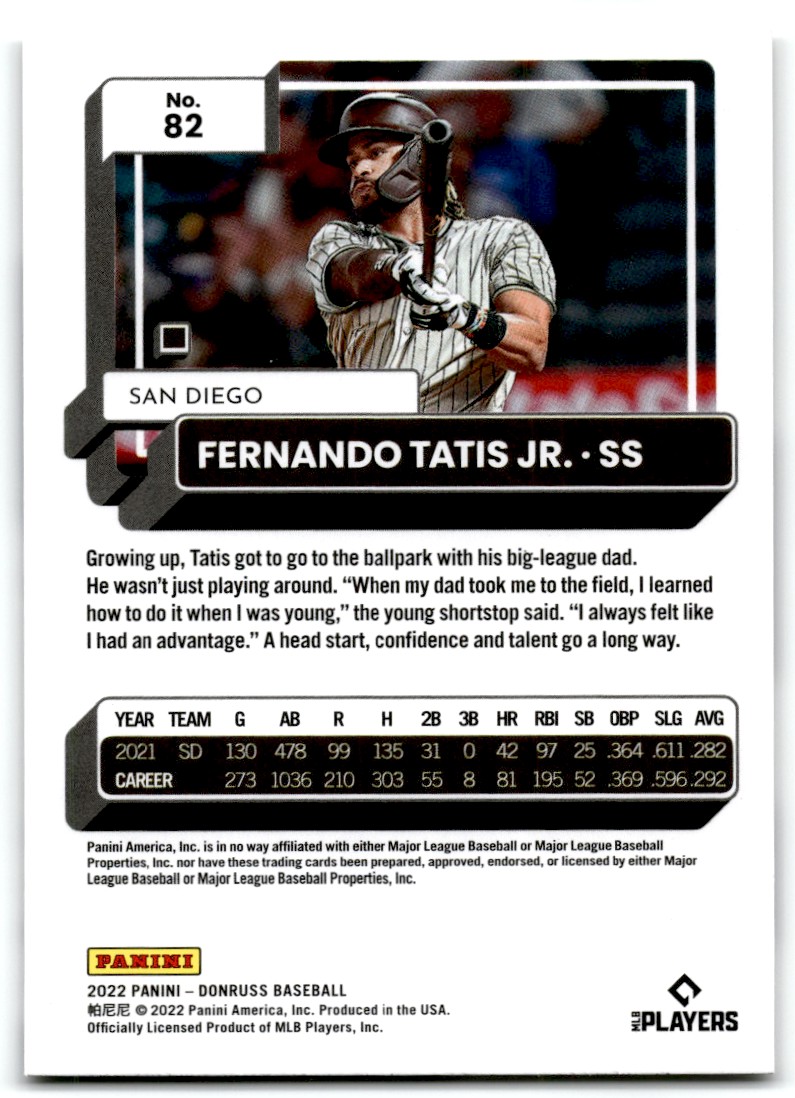 2022 top Panini Donruss Fernando Tatis Jr Bomb Squad Pink Fireworks BS-5 FCG 9.5