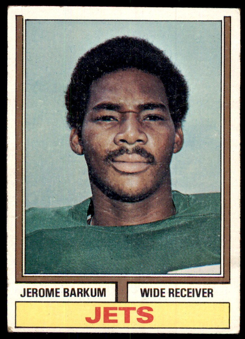 1974 Topps Jerome Barkum Football Card New York Jets #253 | eBay