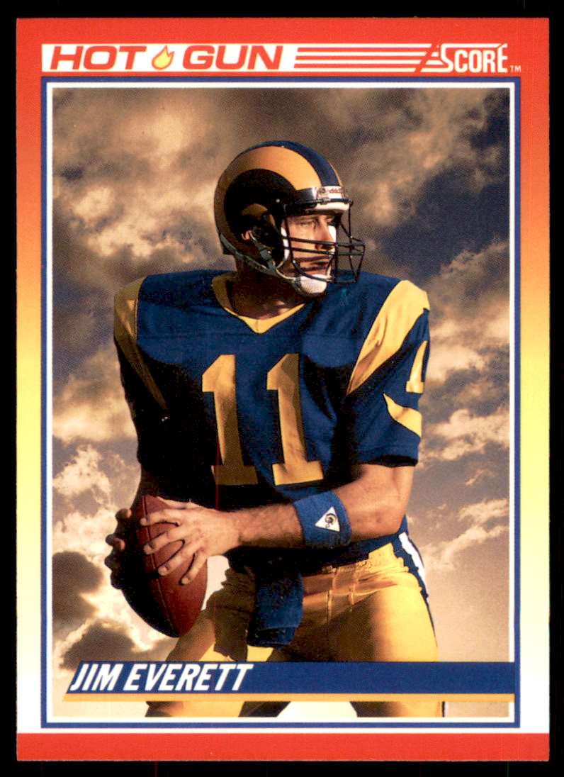 1990 Score Hot Gun Jim Everett Los Angeles Rams 312 eBay