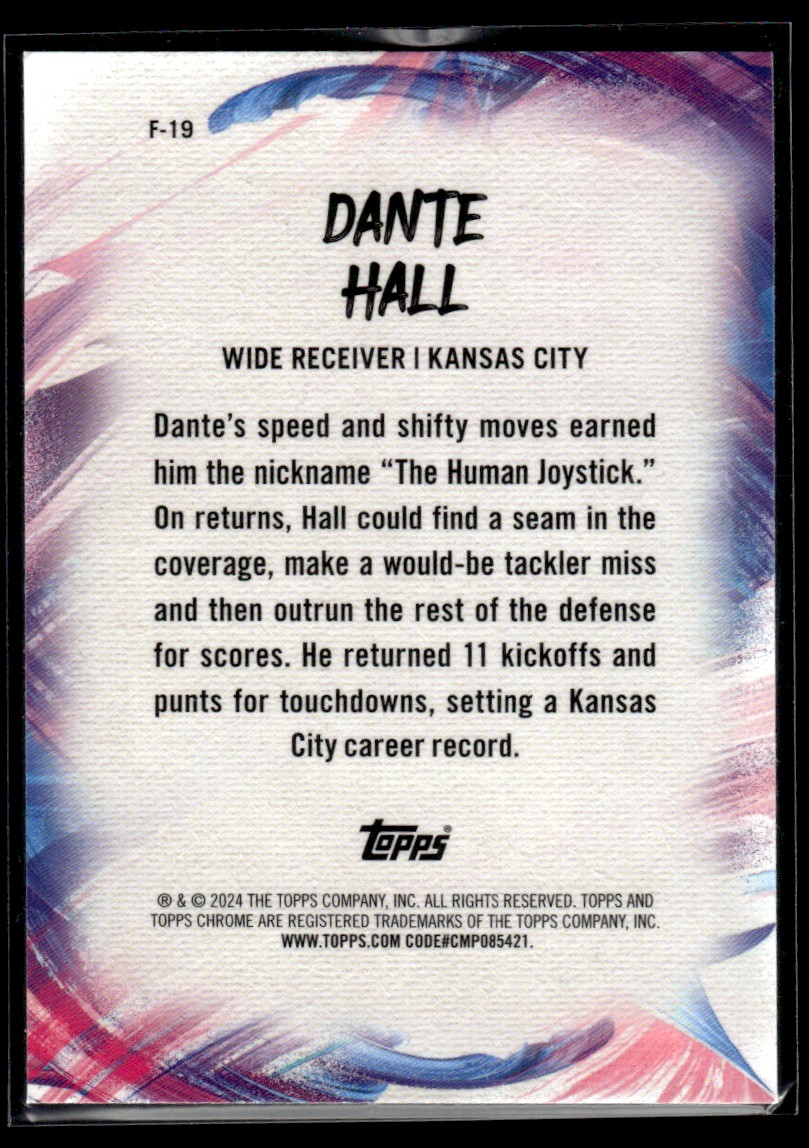 2024 Topps Chrome Finesse Dante Hall Kansas City Chiefs #F-19 | eBay