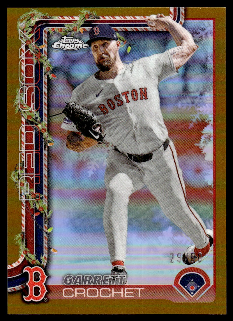 2025 Topps Holiday Chrome Gold Refractor Garrett Crochet 29/50