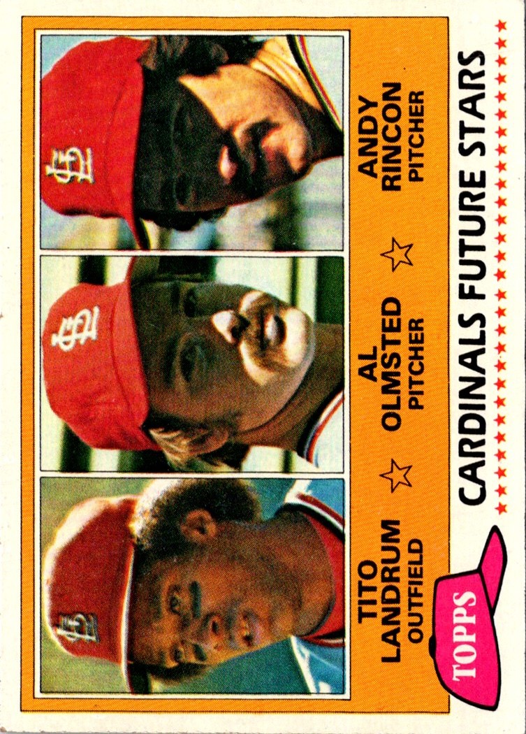 1981 Topps Cardinals Future Stars - Tito Landrum/Al Olmsted/Andy Rincon #244