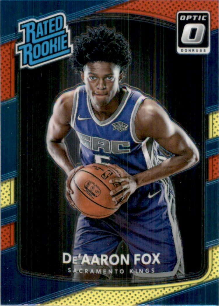 2017 18 Donruss Optic Mega Box Rated Rookie Red Yellow De Aaron Fox RR 196 On Kronozio