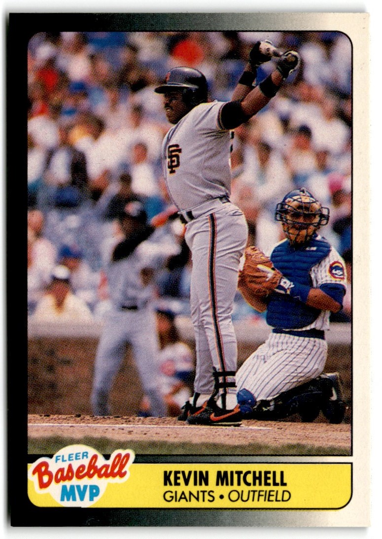 1990 Fleer Baseball MVP's Kevin Mitchell San Francisco Giants #26