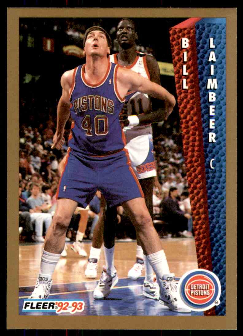 1992-93 Fleer Bill Laimbeer #64 card front image