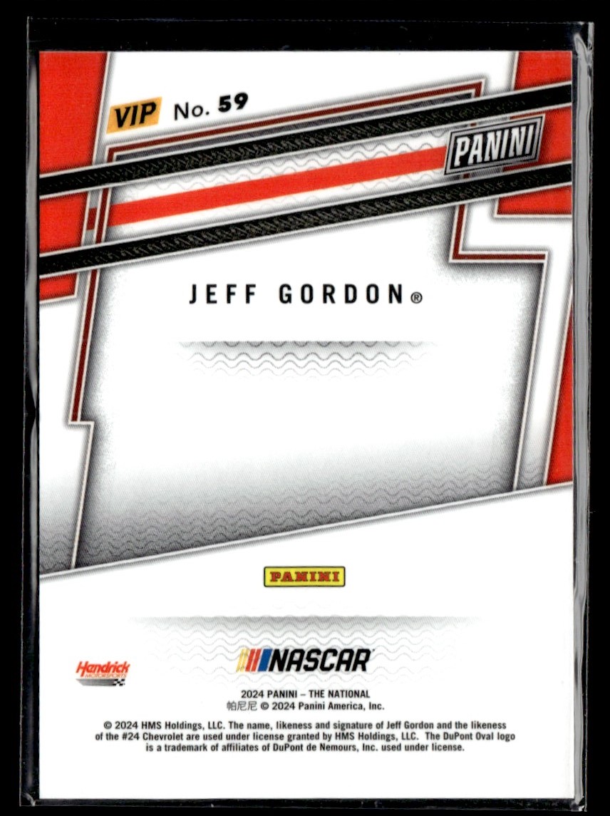2024 The National Panini VIP Gold Pack Jeff Gordon #59 card back image