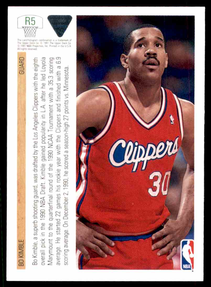 1991-92 UPPER DECK BO KIMBLE ROOKIE RC #R5 | eBay