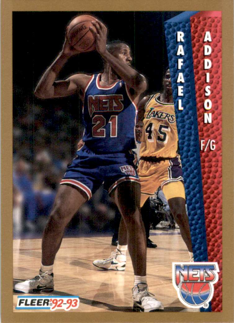 1992-93 Fleer Rafael Addison #385 card front image