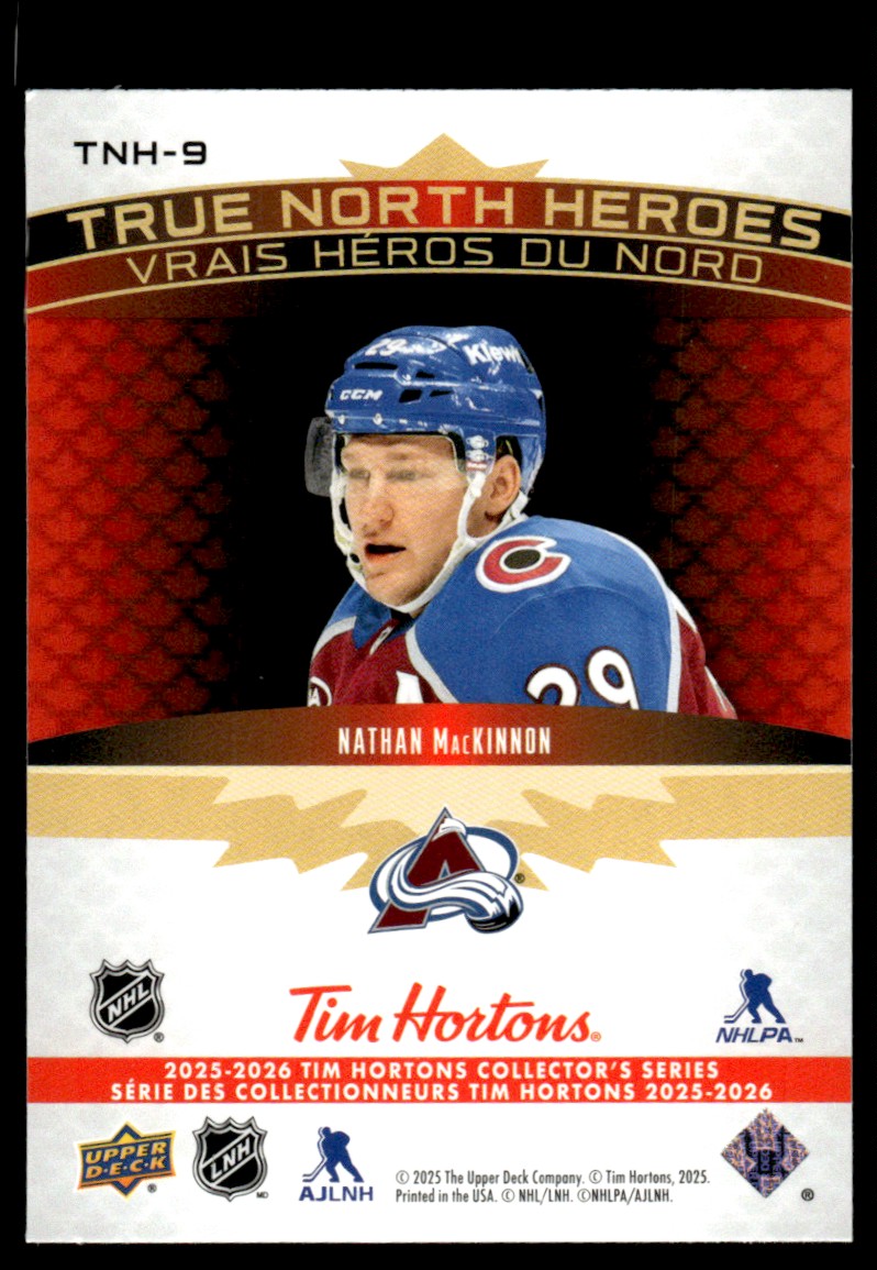 2025-26 Upper Deck Tim Hortons True North Heroes Nathan MacKinnon