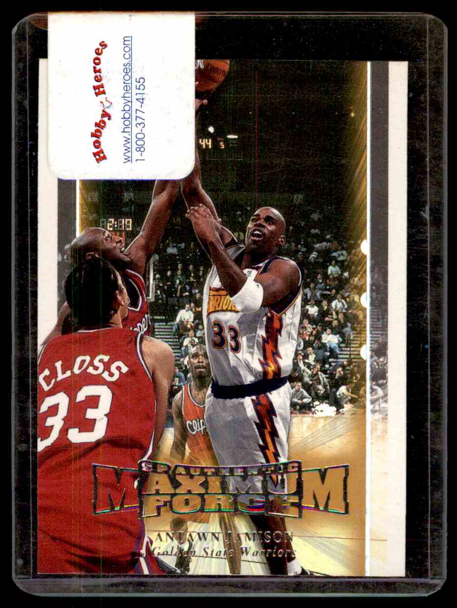 1999-00 SP Authentic Maximum Force Antawn Jamison #M2 card front image