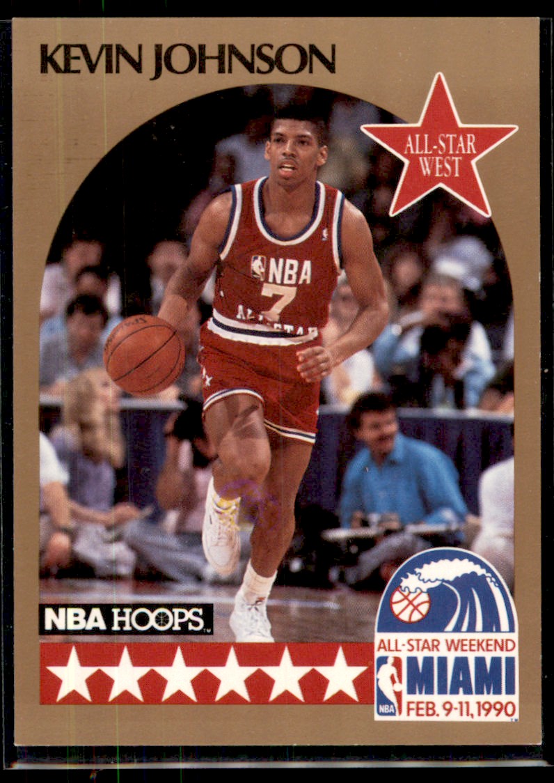 1990-91 Hoops Kevin Johnson #19 card front image