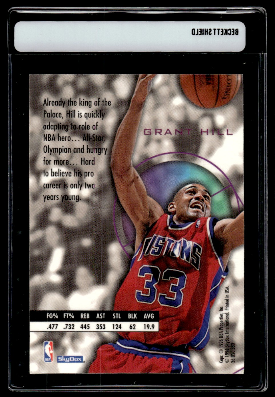 GRANT HILL 1995-96 SKYBOX E-XL NO NUMBER ERROR | eBay