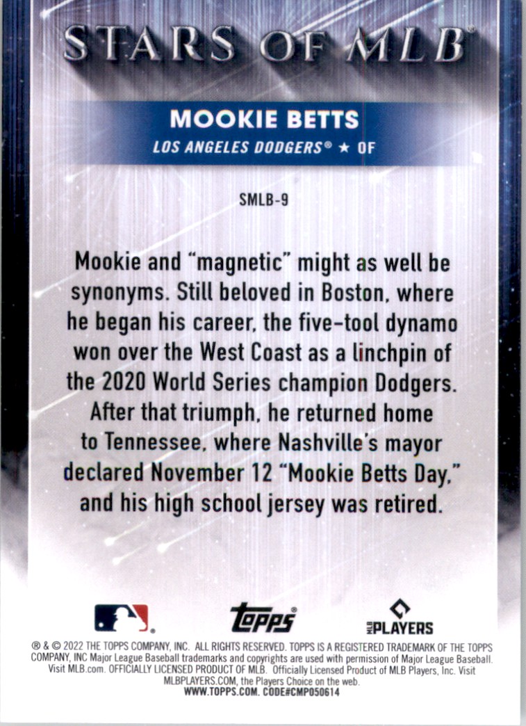 2022 Topps Mookie Betts Stars of the MLB Baseball Trading Card