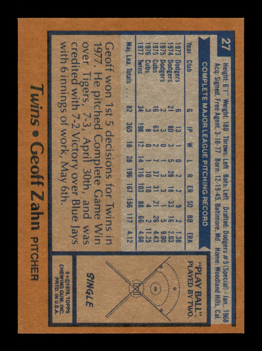 Topps Baseball #1-250 1978 - TÚ ELIGES - Completa tu conjunto - Imagen 54 de 499