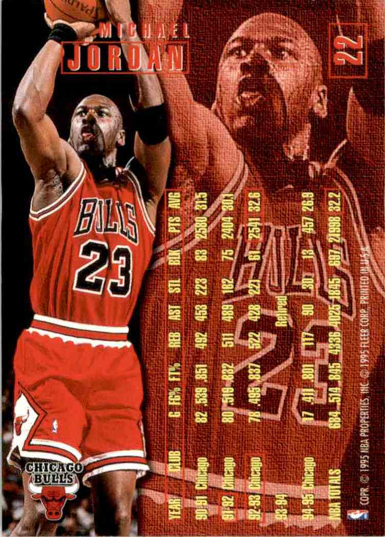 1995-96 Fleer Michael Jordan #22 on 