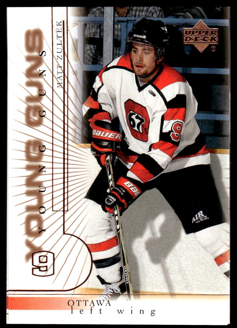 2000-01 Upper Deck YOUNG GUNS Matt Zultek Rookie Ottawa 67's #199