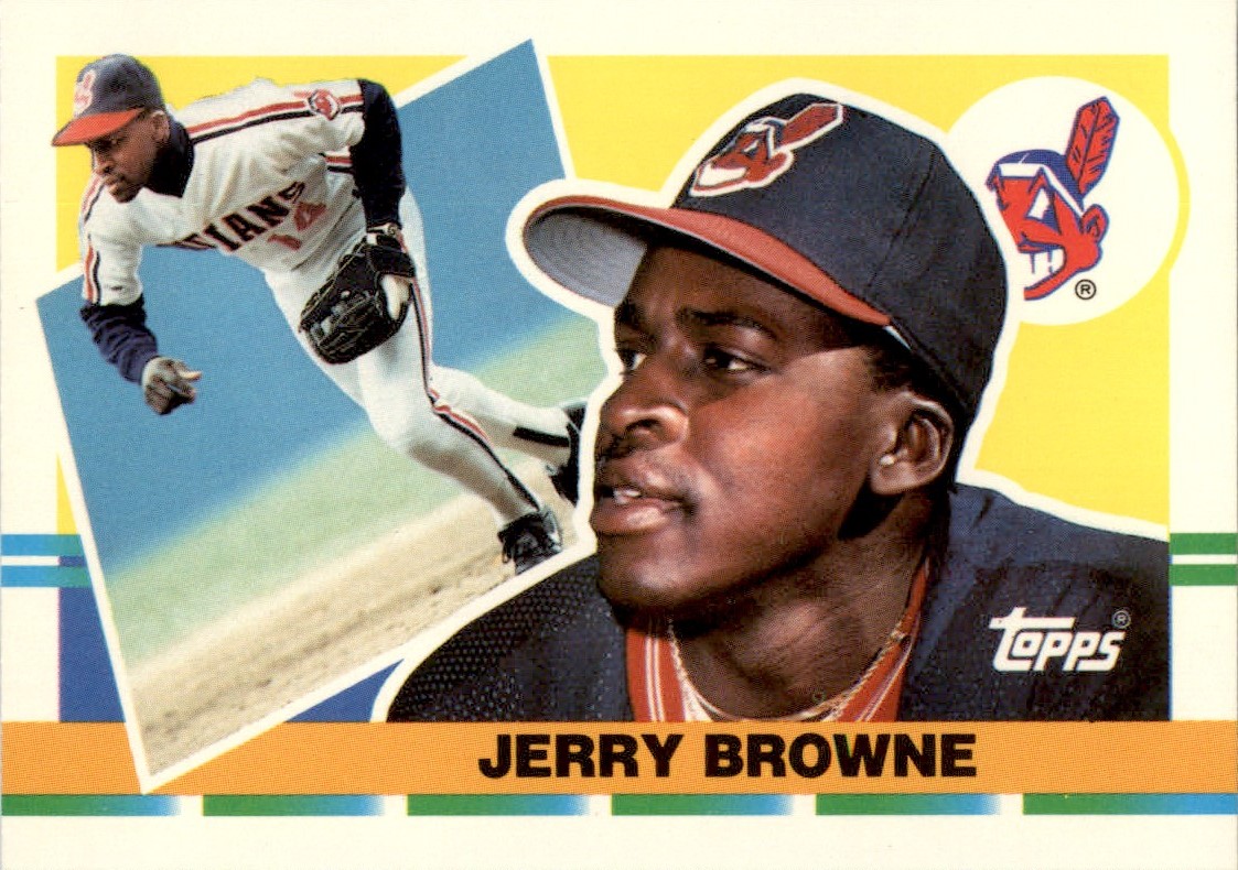 1990 Topps Big Jerry Browne Cleveland Indians #256 Baseball Card