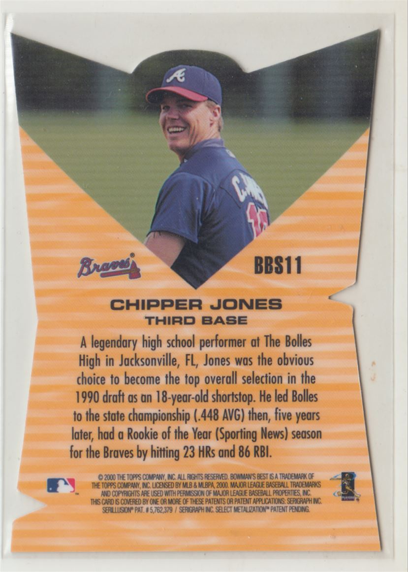 2000 Bowman's Best Selections Chipper Jones #BBS11 on Kronozio