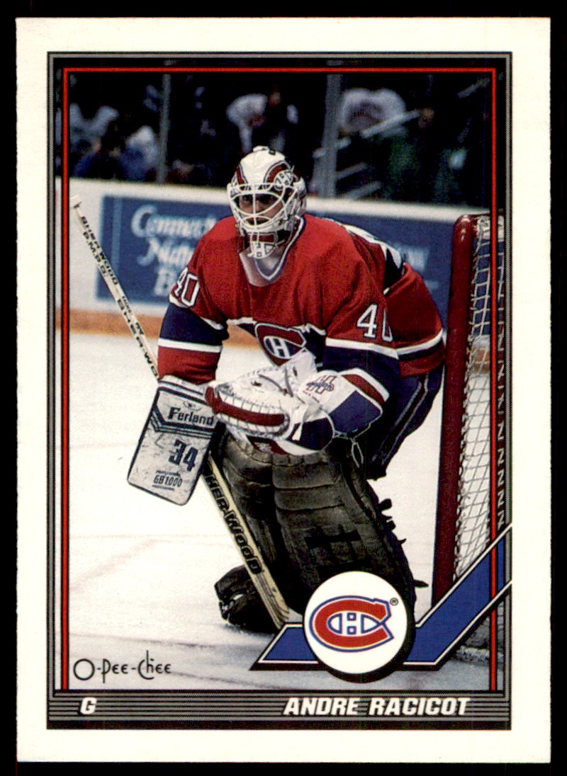 1991-92 O-Pee-Chee Andre Racicot #450