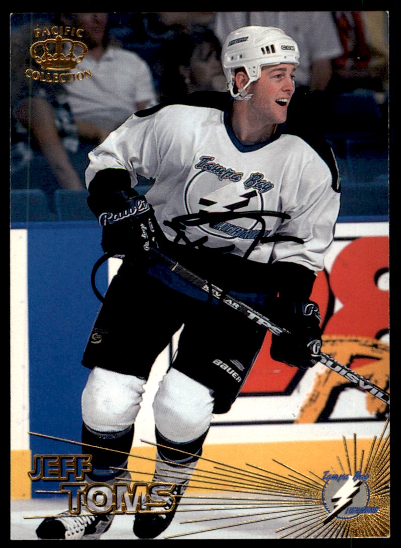 1997-98 Pacific Crown Jeff Toms OnCardIPAuto Lightning #342