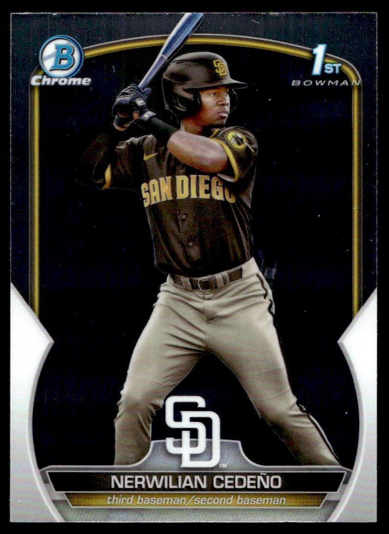 2023 Bowman Chrome Prospects Nerwilian Cedeno A59 San Diego Padres