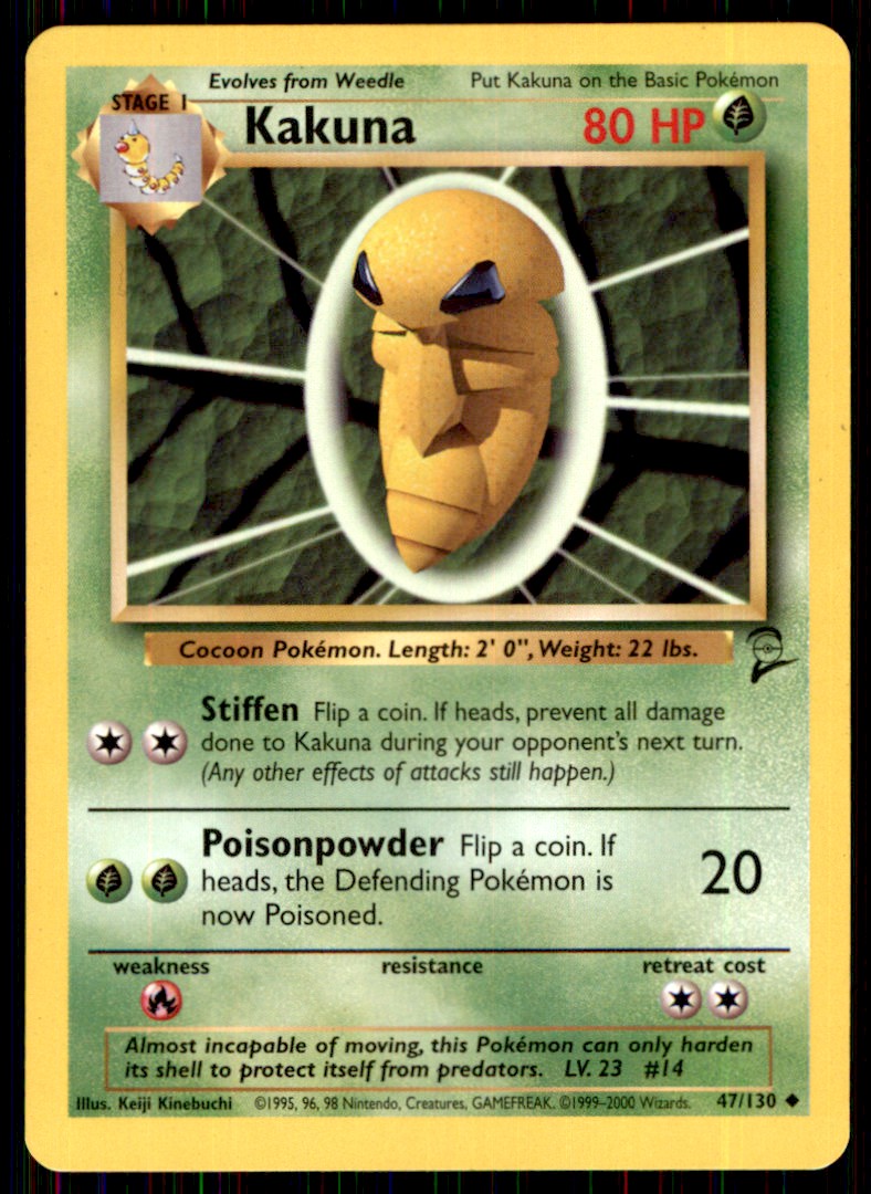 2000 Pokemon Base Set 2 Kakuna #47 on Kronozio