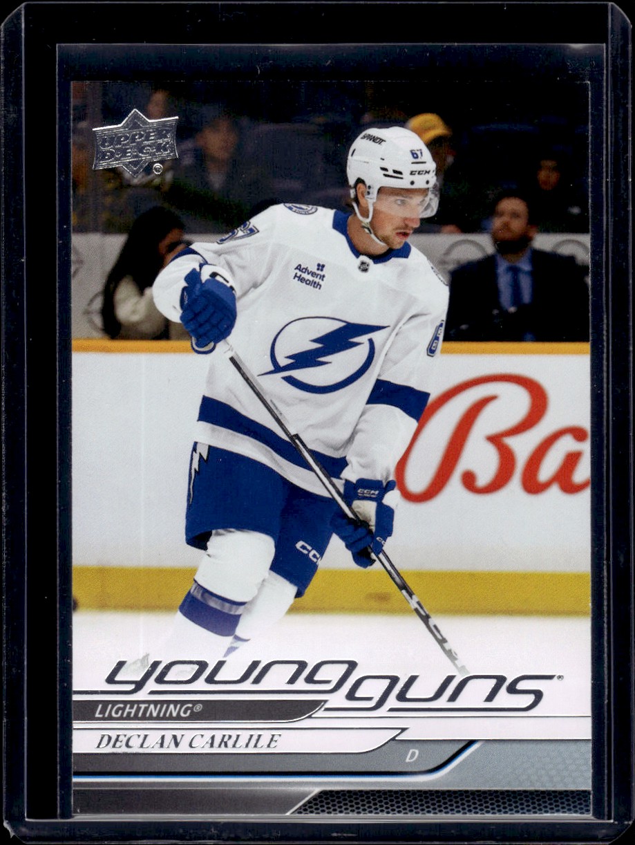 2024-25 Upper Deck Young Guns Declan Carlile Rookie #467 Tampa Bay