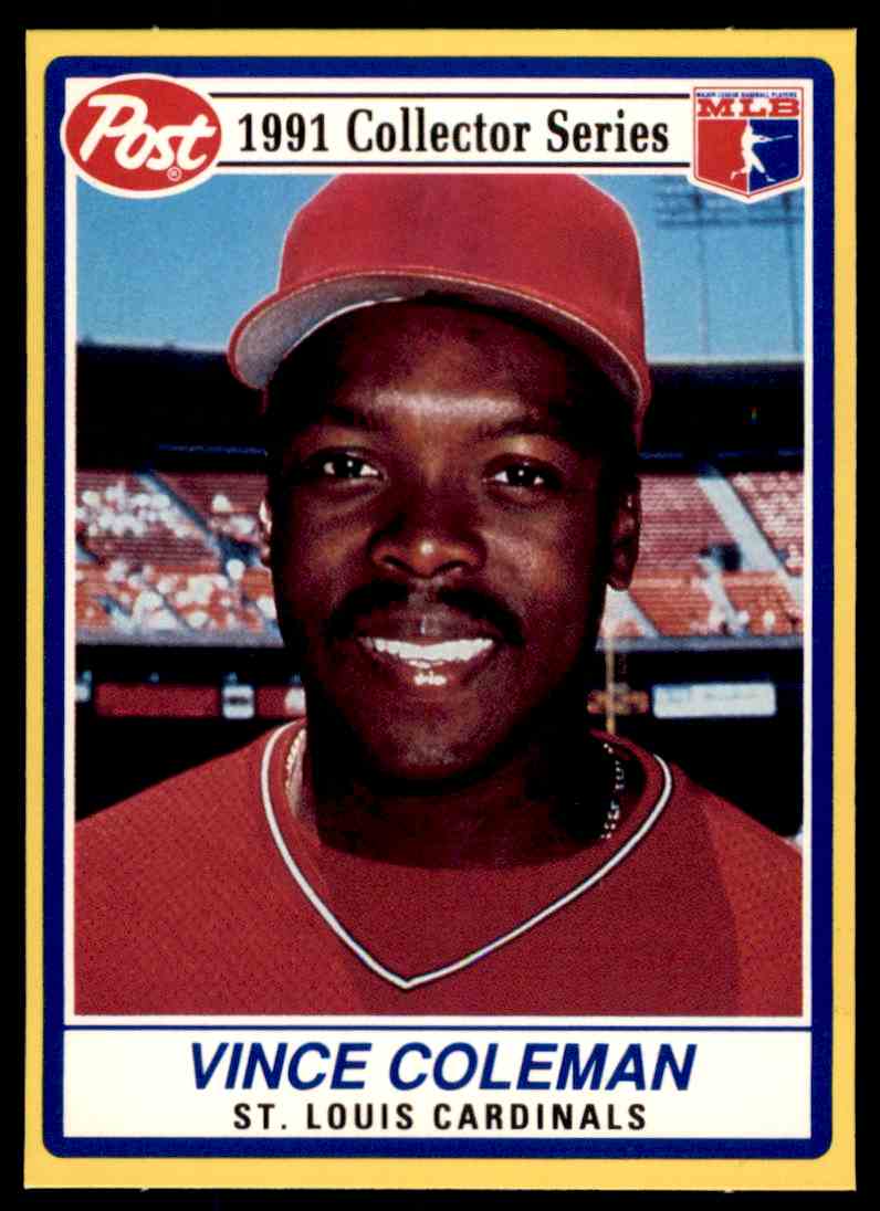 1991 POST COLLECTOR SERIES ODDBALL VINCE COLEMAN ST. LOUIS