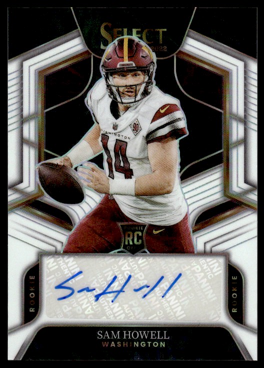 2022 Panini Mosaic Rookie Scripts White Sam Howell #RS-SH card front image
