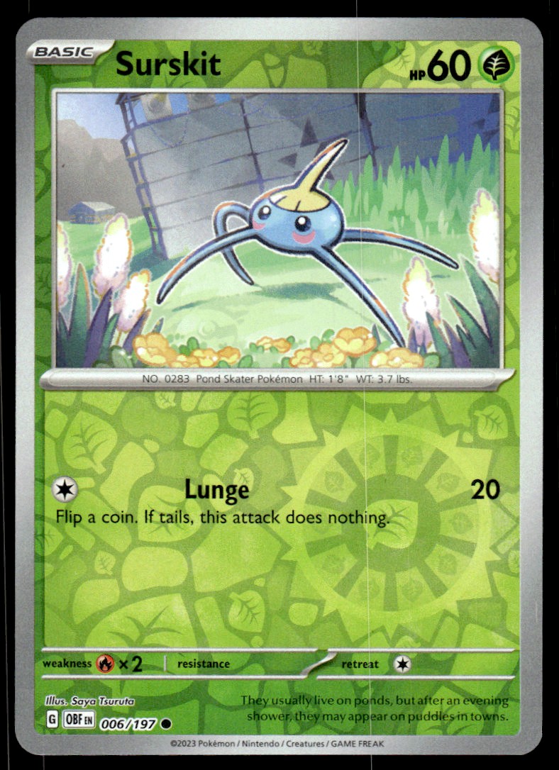 2023 Scarlet & Violet Series - Obsidian Flames Surskit #6