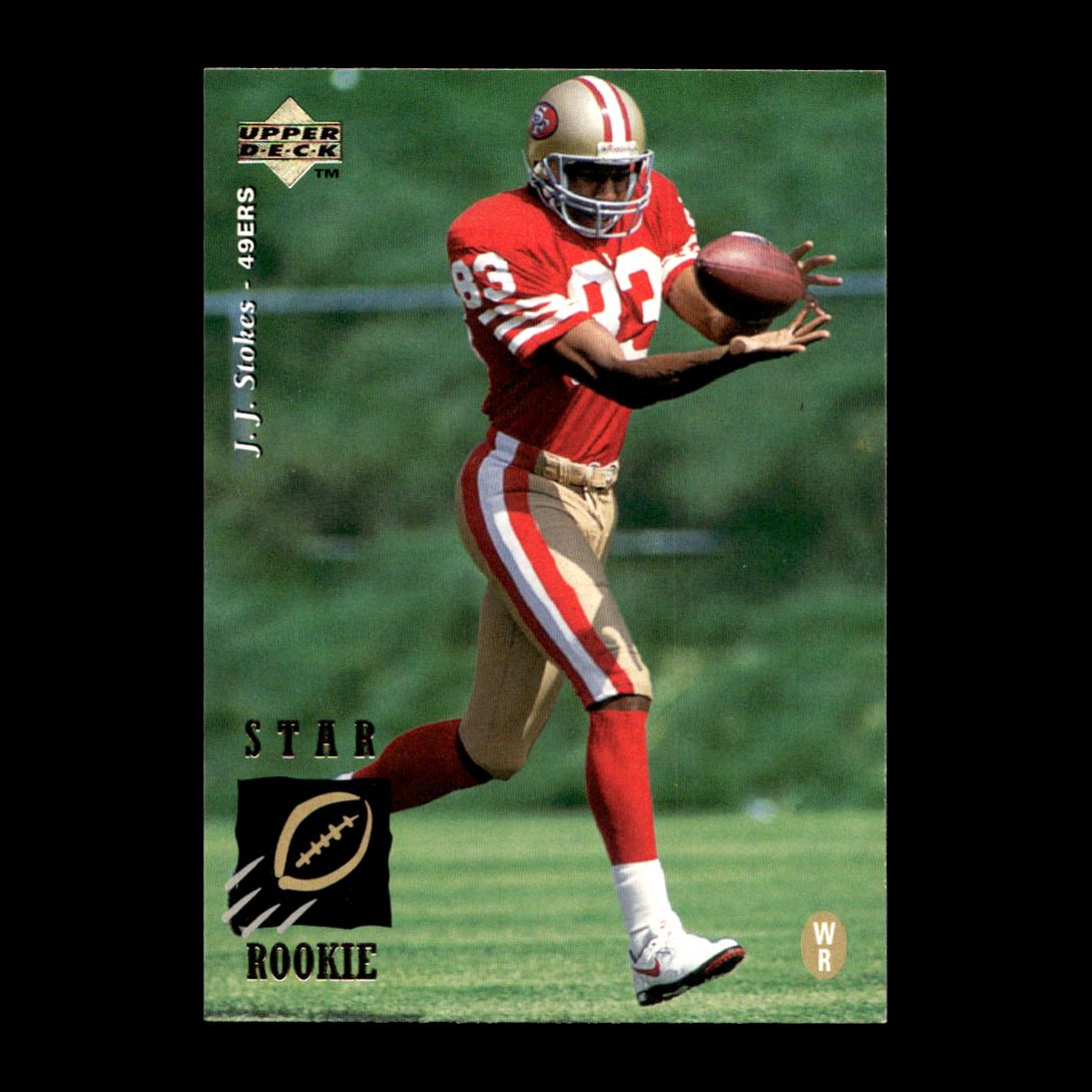 J.J. Stokes 1995 Upper Deck Rookie San Francisco 49ers #10 R327C