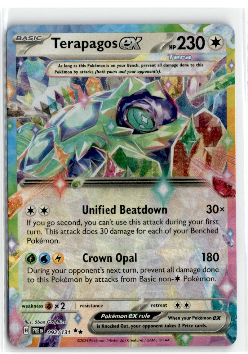 Pokémon Prismatic Evolution 2024 POKEMON PRISMATIC EVOLUTION TERAPAGOS EX #92 | eBay