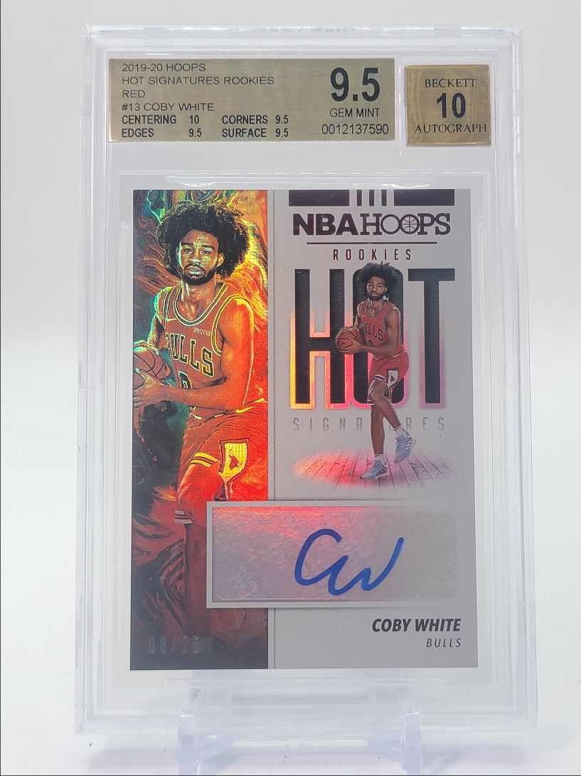 2019-20 NBA HOOPS ROOKIE HOT AUTOGRAPH RED COBY WHITE on Kronozio