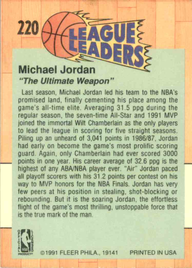 1991 fleer michael jordan 220