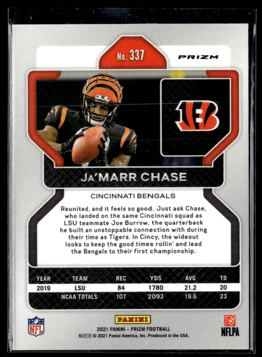 Prizm Jamaar Chase Orange top Cracked Ice