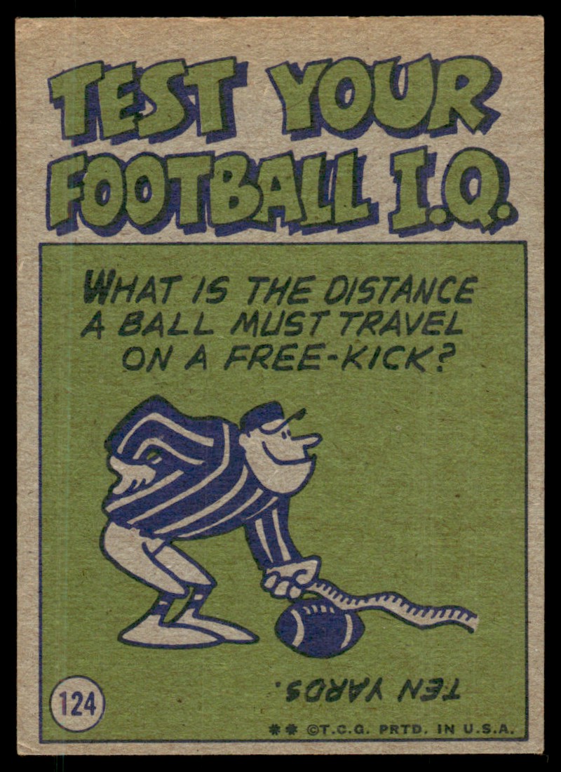 1972 Topps John Brodie PA #124 card back image