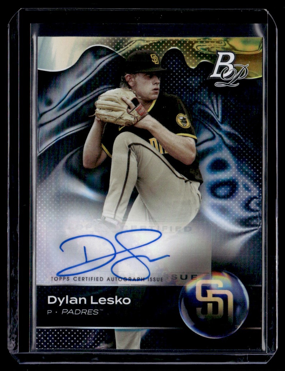 2023 Bowman Platinum Top Prospects Autographs Dylan Lesko #TOP-77 card front image