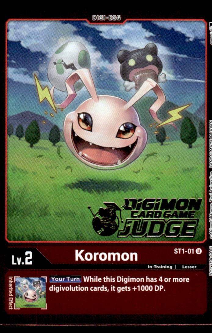 digimon card scans Digimon Card Game Judge Koromon #ST1-01