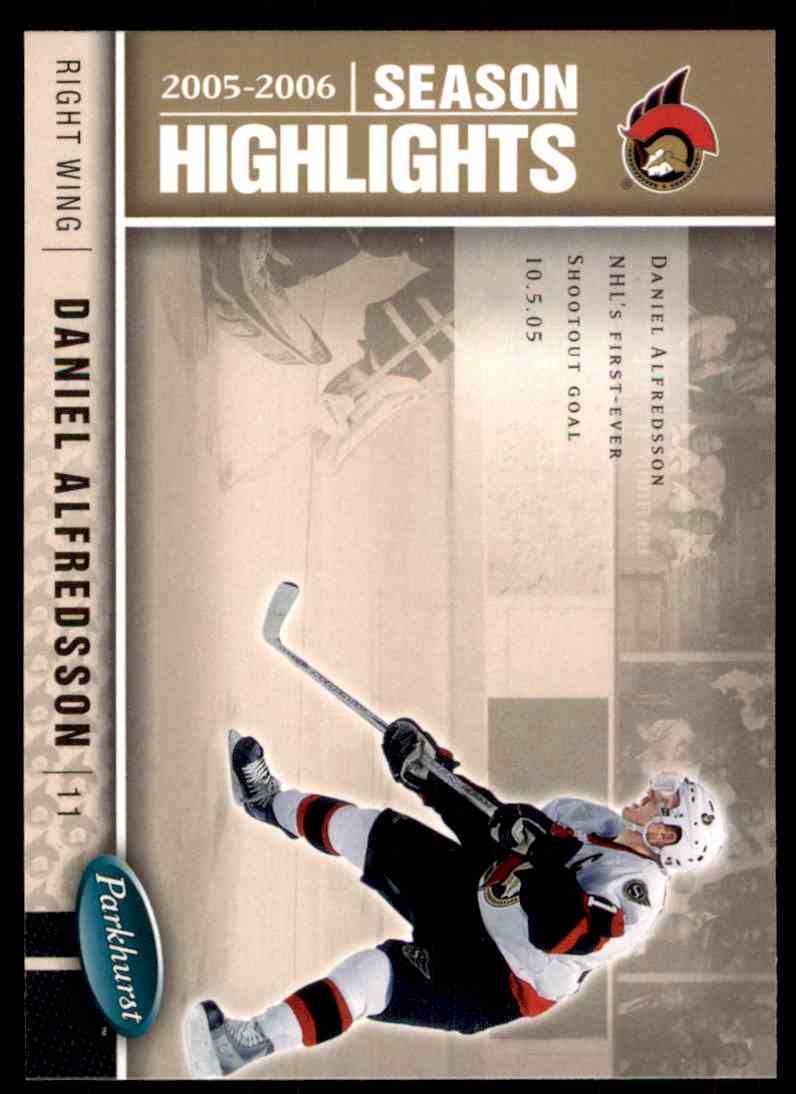 2005-06 Upper Deck Parkhurst NHL Daniel Alfredsson #598